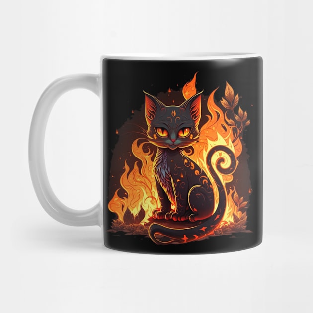 fire cat by Black Dream Cat